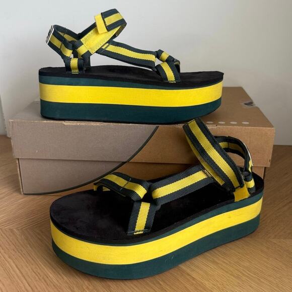Teva x Opening Ceremony Multicolor Black/Yellow Women Platform Sandal- SZ 6 - Picture 1 of 10